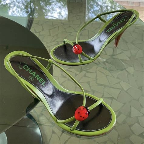 chanel ladybug sandals|Chanel suede sandals.